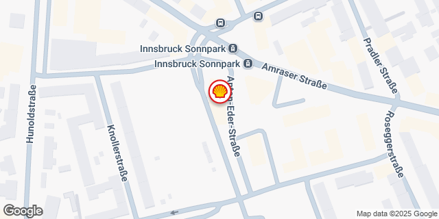 Umgebungskarte von INNSBRUCK AMRASERSTRASSE.